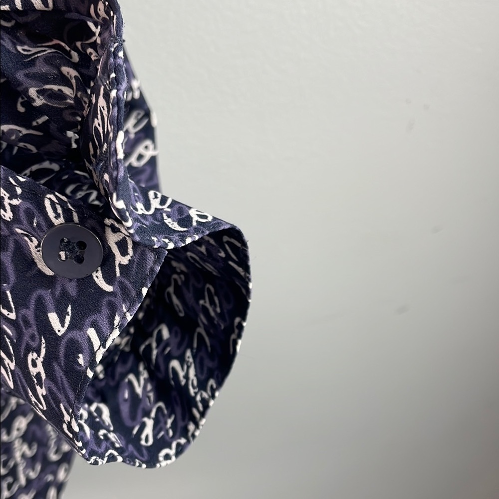 Cabi Script Print Blouse Size M - image 7